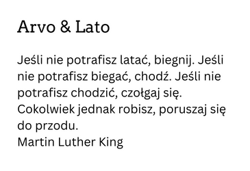 Nagłówek Arvo, tekst Lato